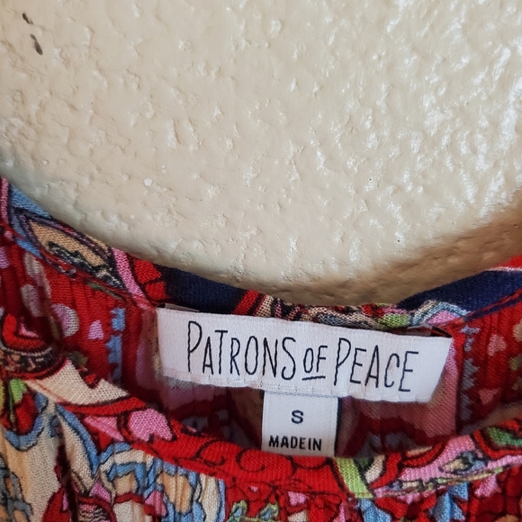 Patrons of Peace Cold Shoulder Paisley Boho Top - Picture 2 of 3
